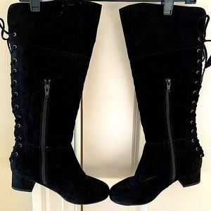 Over the knee suede boots for girls